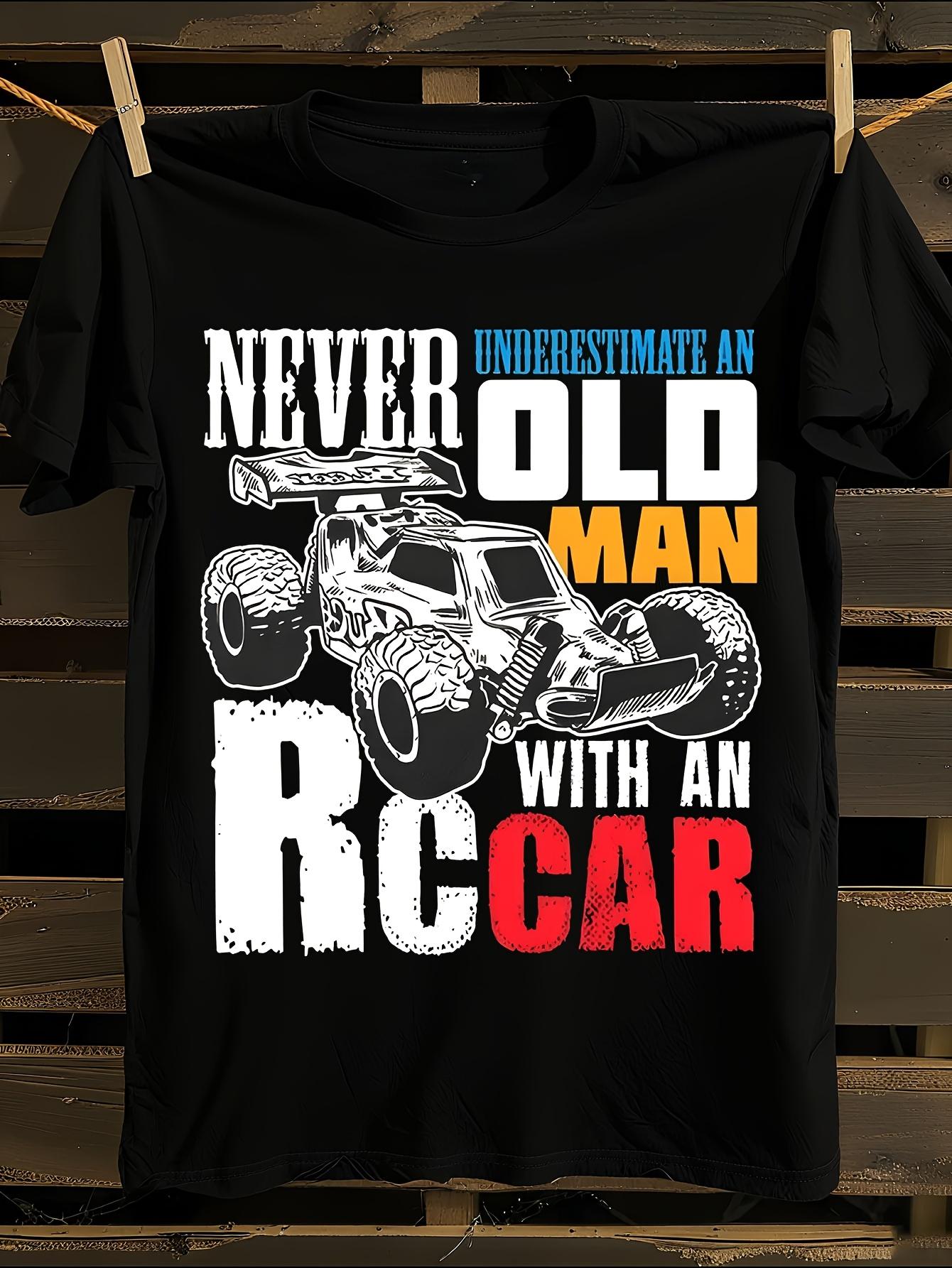 s Plus Size RC Car Racing T-shirt M