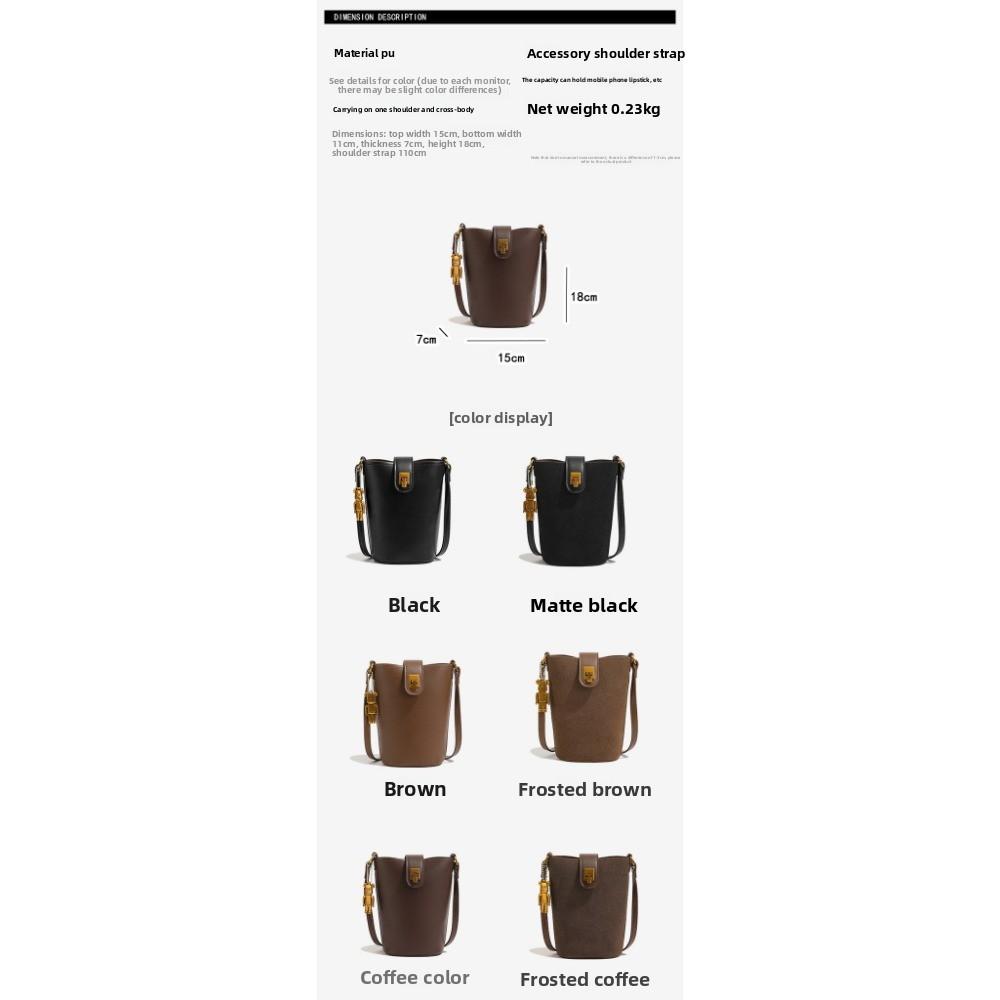 Premium Sense Bag Women's Niche Retro Bucket Bag Commuter Casual Versatile Messenger Bag