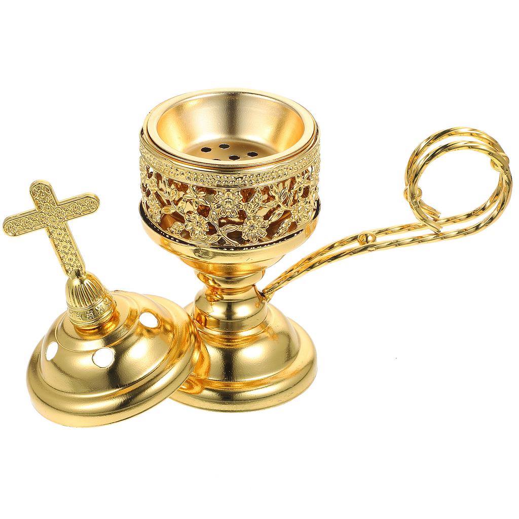 Exquisite Arabic Censer Metal Incense Burner Lightweight Desktop Decor for Bedroom Study Festival Aromatherapy Use