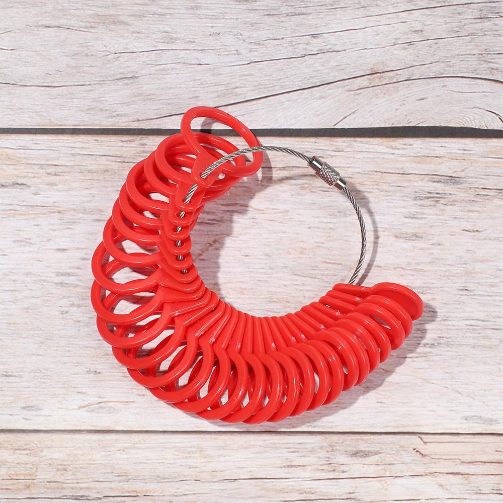 Plastic Generic US/UK Jewelry Size Ring Finger Sizer Gauge Tool Jewelry Measurement Loop Jeweler