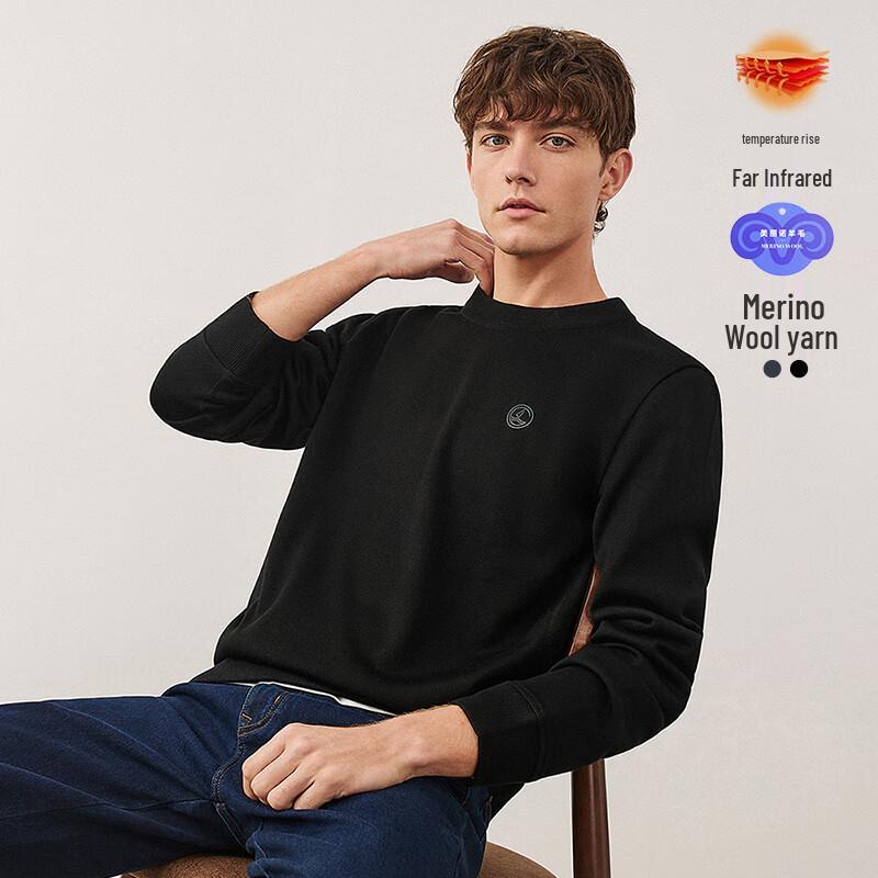 Navigare Men's Winter Wool Blend Fleece-Lined Sweater