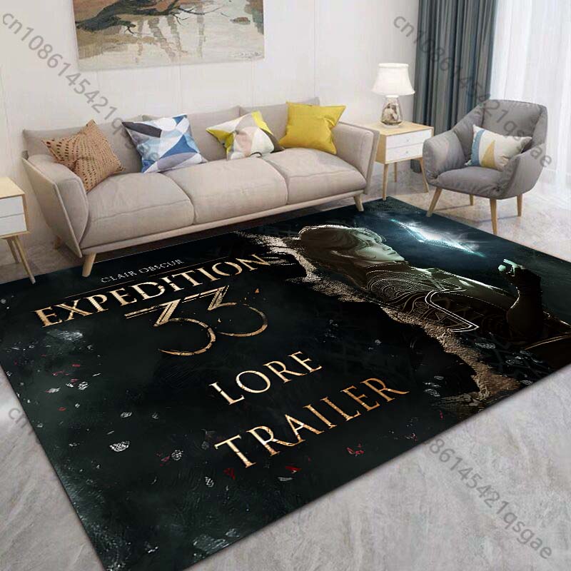 Multi-Size Clair Obscur E-Expedition Pattern Carpet for Living Room Bedroom Sofa Home Decor Non-slip Floor Mat Large Size