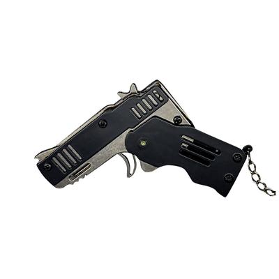 Full Metal Folding Rubber Band Toy Outdoor Sports Keychain Toy