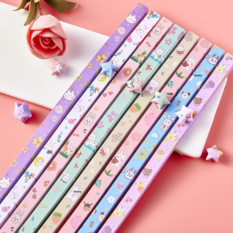 Lucky Star DIY Paper Strips - Handmade Five-Pointed Star Craft Materials