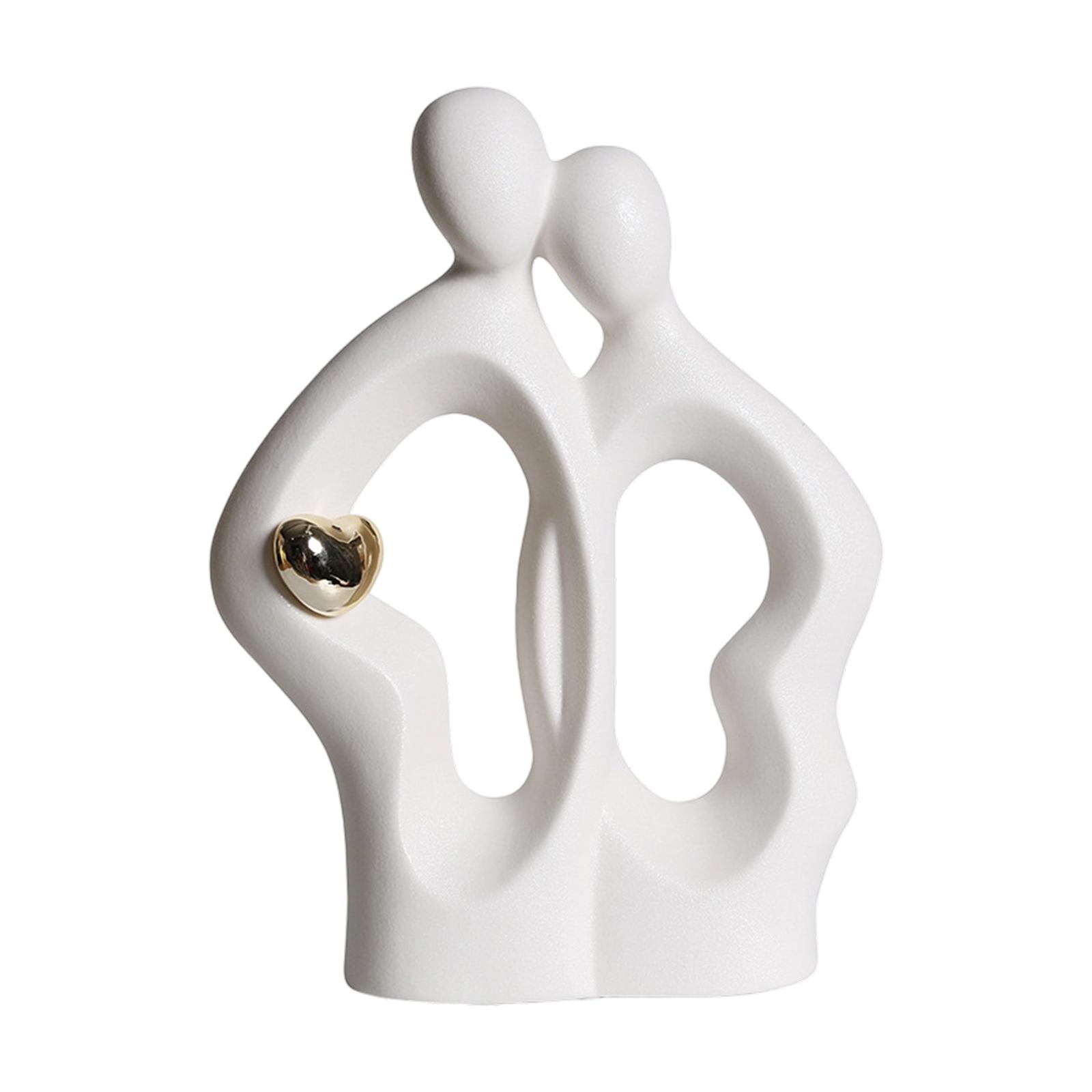 Современная статуэтка пары, керамическая декоративная скульптура для дома, настольная статуэтка для гостиной, полки, стола, свадьбы