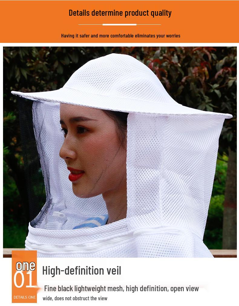 Bee Suit Breathable Full Set, Hornet & Honey Bee Protective Beekeeping Suit