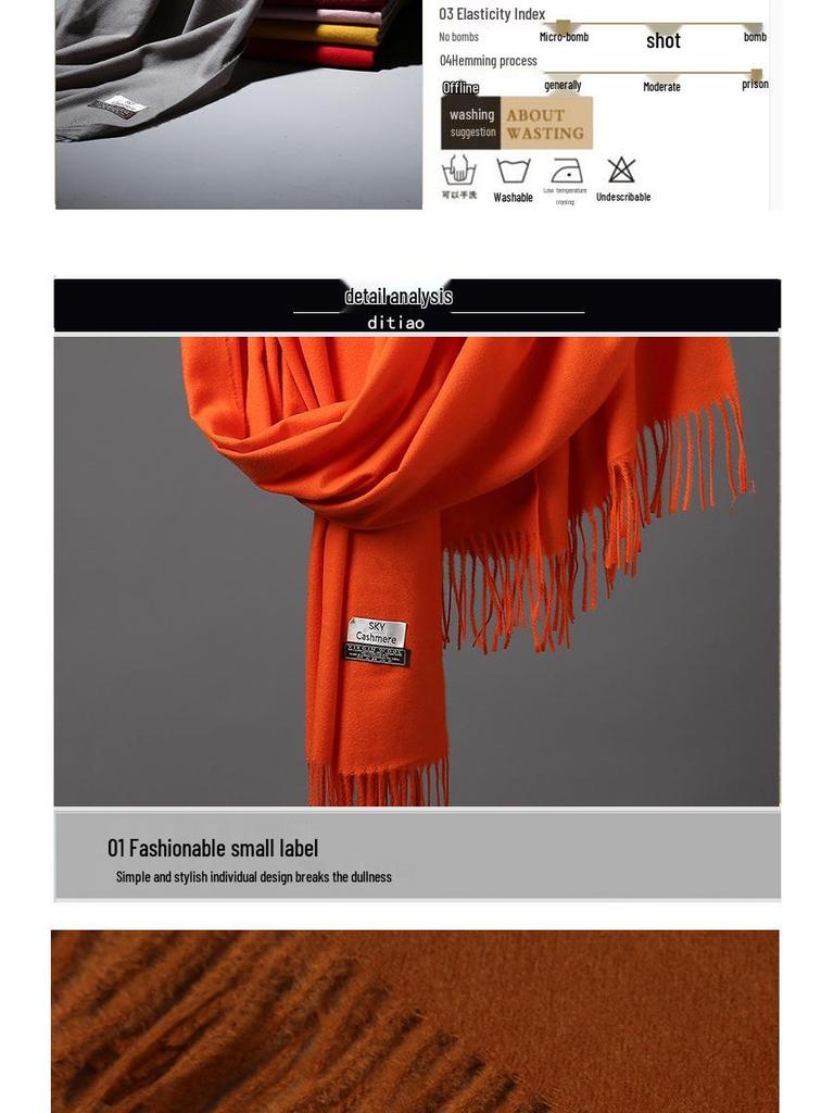 Sciarpa Monocromatica Cielo in Finto Cashmere Autunno/Inverno 2025: Colori Candy Spessi, Caldi ed Eleganti
