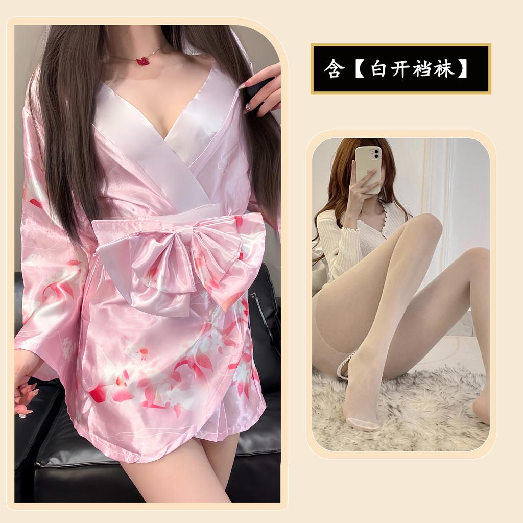 Sex-Unterwäsche Sexy Deep V Zweidimensionaler offener japanischer Bademantel Uniform Pure Desire Suit Pyjamas