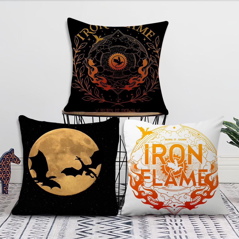Books F-Fourth Wing Iron F-Flame Funny Cushion Cover Pillow Cover Decoration Room Home Sofa Living Office Car Nordic Simplicity