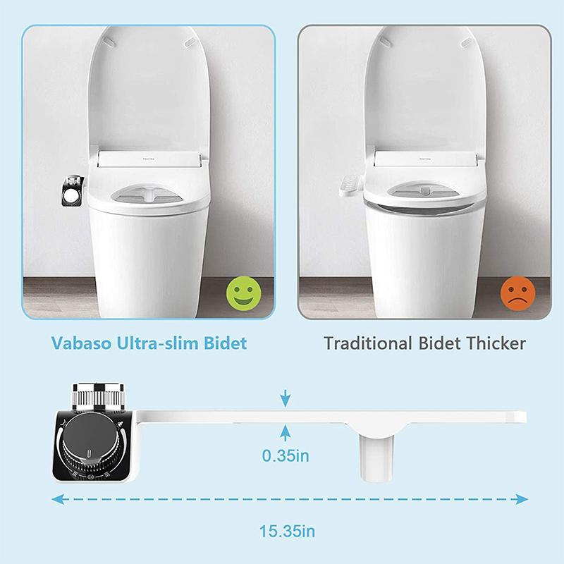 Bidet Toilet Seat Attachment Non-Electric Self-Cleaning Dual Nozzles Wash Hot Cold Mixer Water Lady Bathroom Accessories Sprayer Fuel Injectors 6