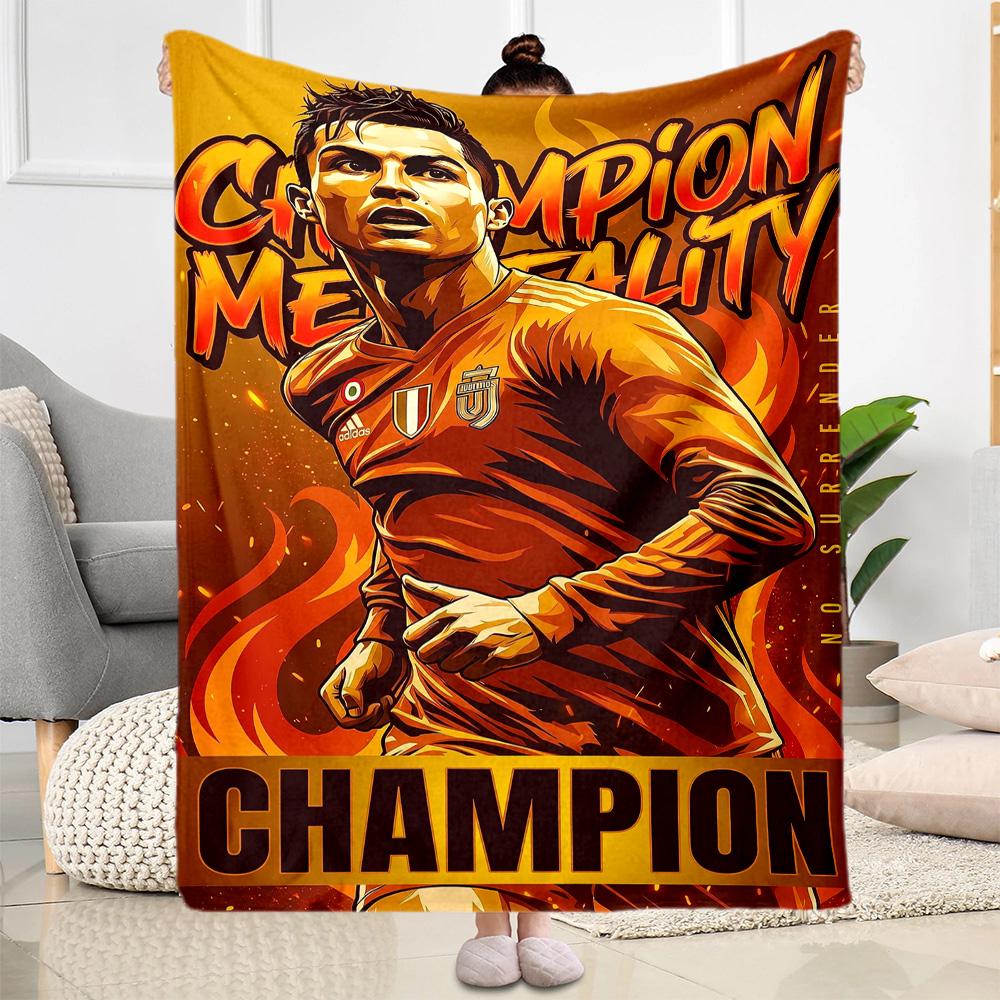 Ronaldo's Legacy Football Blanket Soft & Cozy Great for Bedding Bed Picnics Four Seasons Universal Warmthful Decor