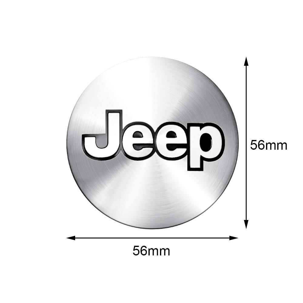 4pcs 56mm Car Wheel Center Hub Caps Cover Rim Exterior Decals Stickers Badge For Jeep jk Compass Renegade Grand Patriot Liberty