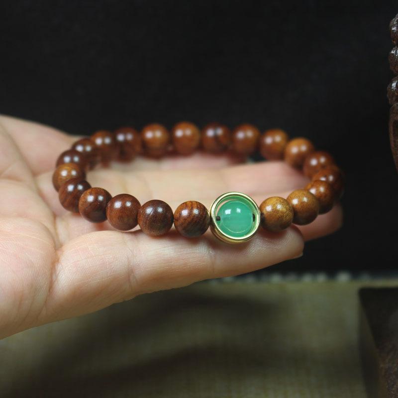 8mm Rosewood Beaded Bracelet, Simple Style Wooden Jewelry for Men and Women, Fashion Wrist Ornament