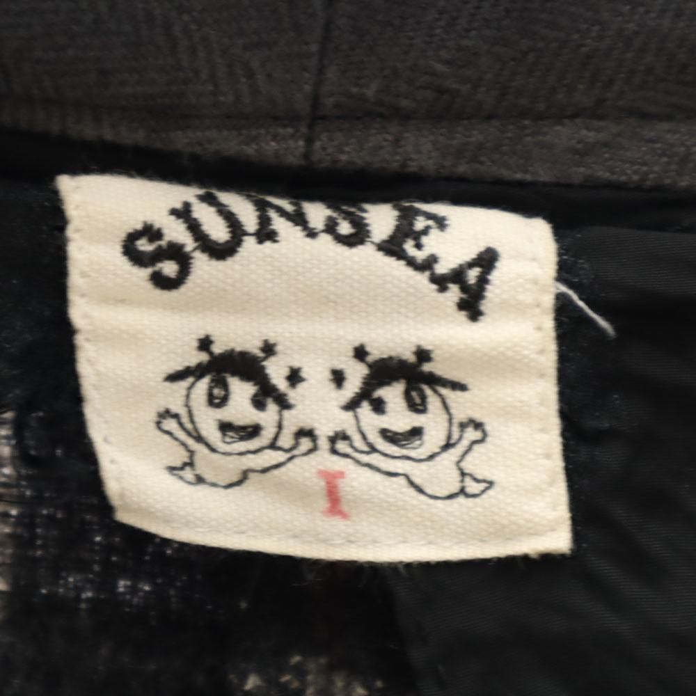 SUNSEA Made in Japan Wool Blend check Long pants 1 Black series Men's Used