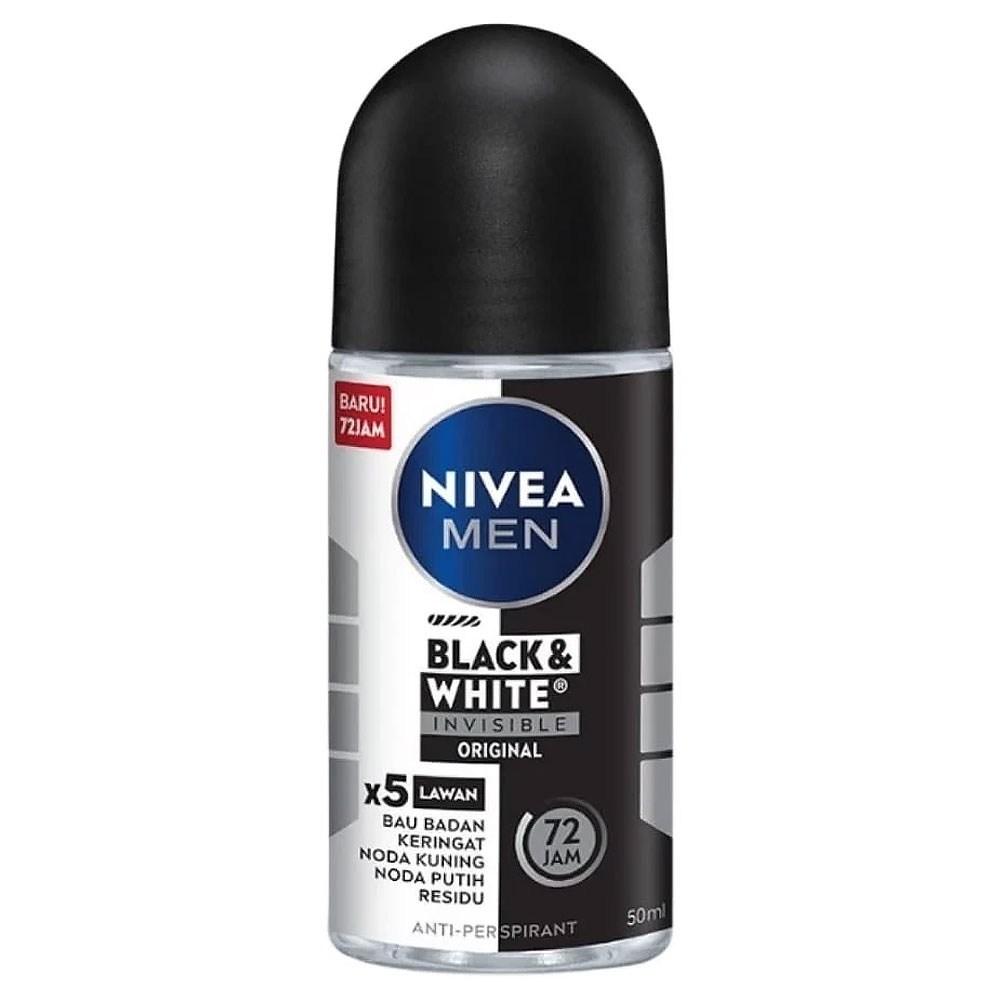 Nivea Men's Black & White Invisible Original Roll-On Deodorant 1 pcs 50ml