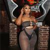 Sex underwear mesh fashion hollow onesie women's tube top backless slim sexy pajamas