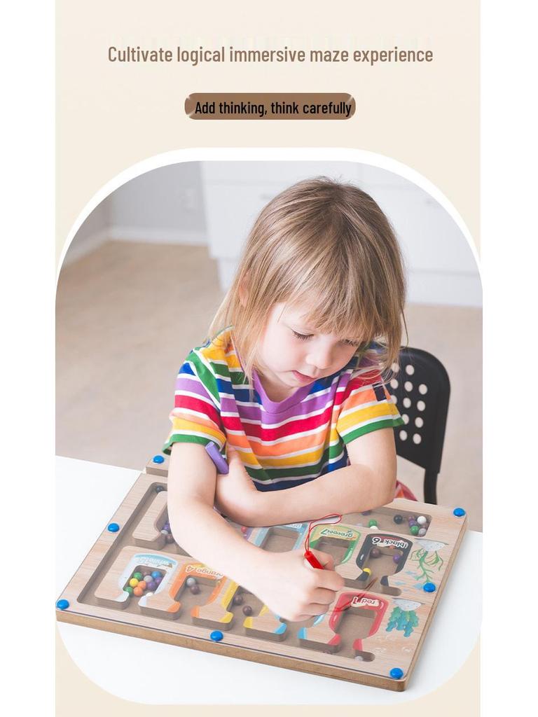 Toddler Magnetic Maze Puzzle: Concentration & Logical Thinking Toy