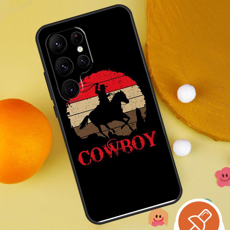 Rodeo Cowboy Lasso Horses Phone Case For Samsung Galaxy S25 Ultra S24 S23 S22 Ultra S9 S10 S20 Plus S21 FE Funda Cover