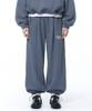 PRINOAR Statement String Single-Pleat Wide Pants - Blue-Gray