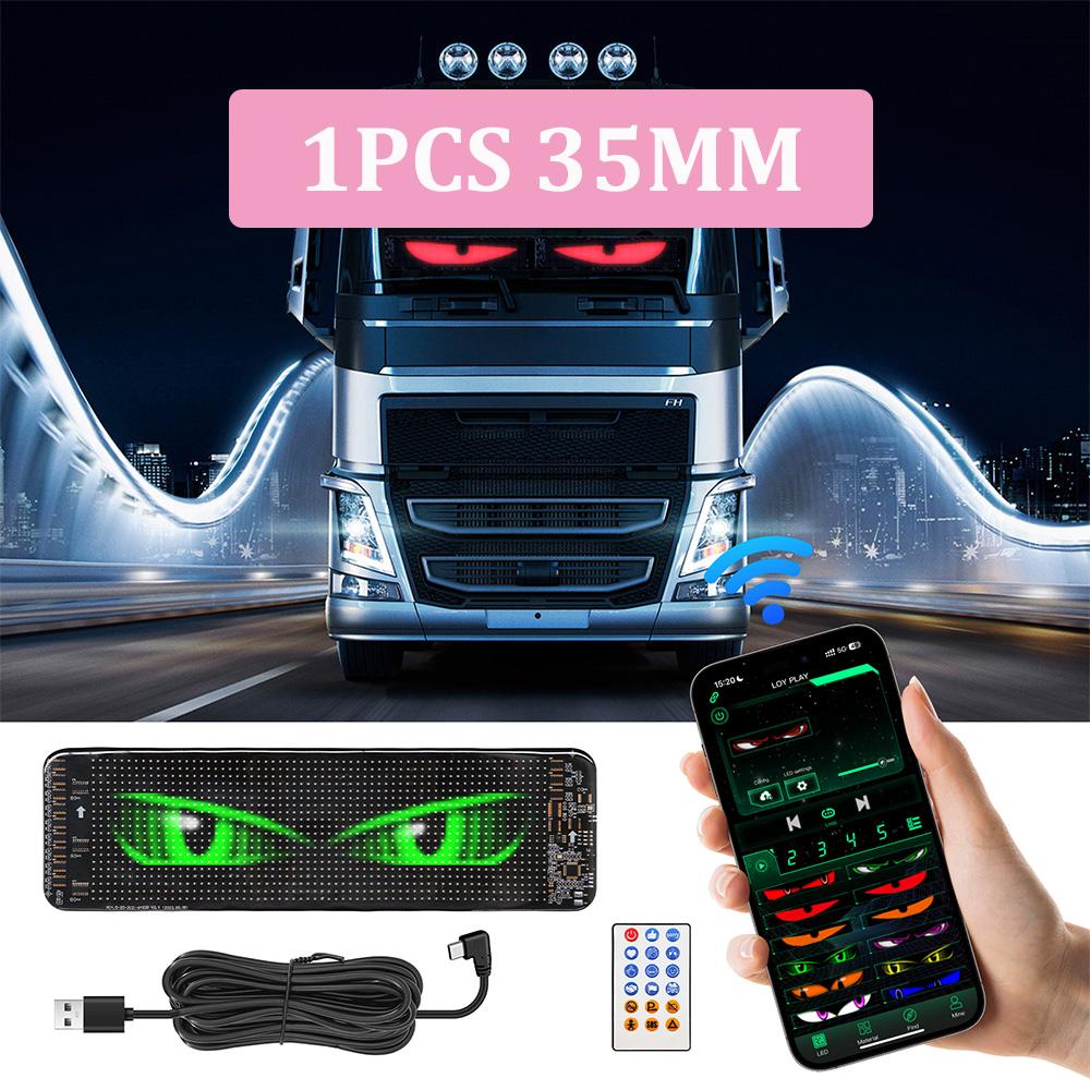

1PCS Eyes LED Logo Lamp Car Display Light APP Control Matrix Pixel Panel DIY Programmable Display Night Light for Car Truck Room