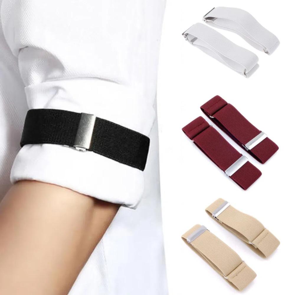 3Pairs Non-slip Elasticated Cuff Holder Hold Up Business Arm Band Fashion Sleeve Garter Strap  Groom