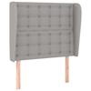 VidaXL Headboard with Ears Light Grey 103x23x118-128 Cm Fabric3118380
