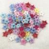 10PCS 21mm Transparent Hollow Out Pentagram Vertical Hole Bead Acrylic Straight Hole Bead DIY Mobile Phone Chain Accessory