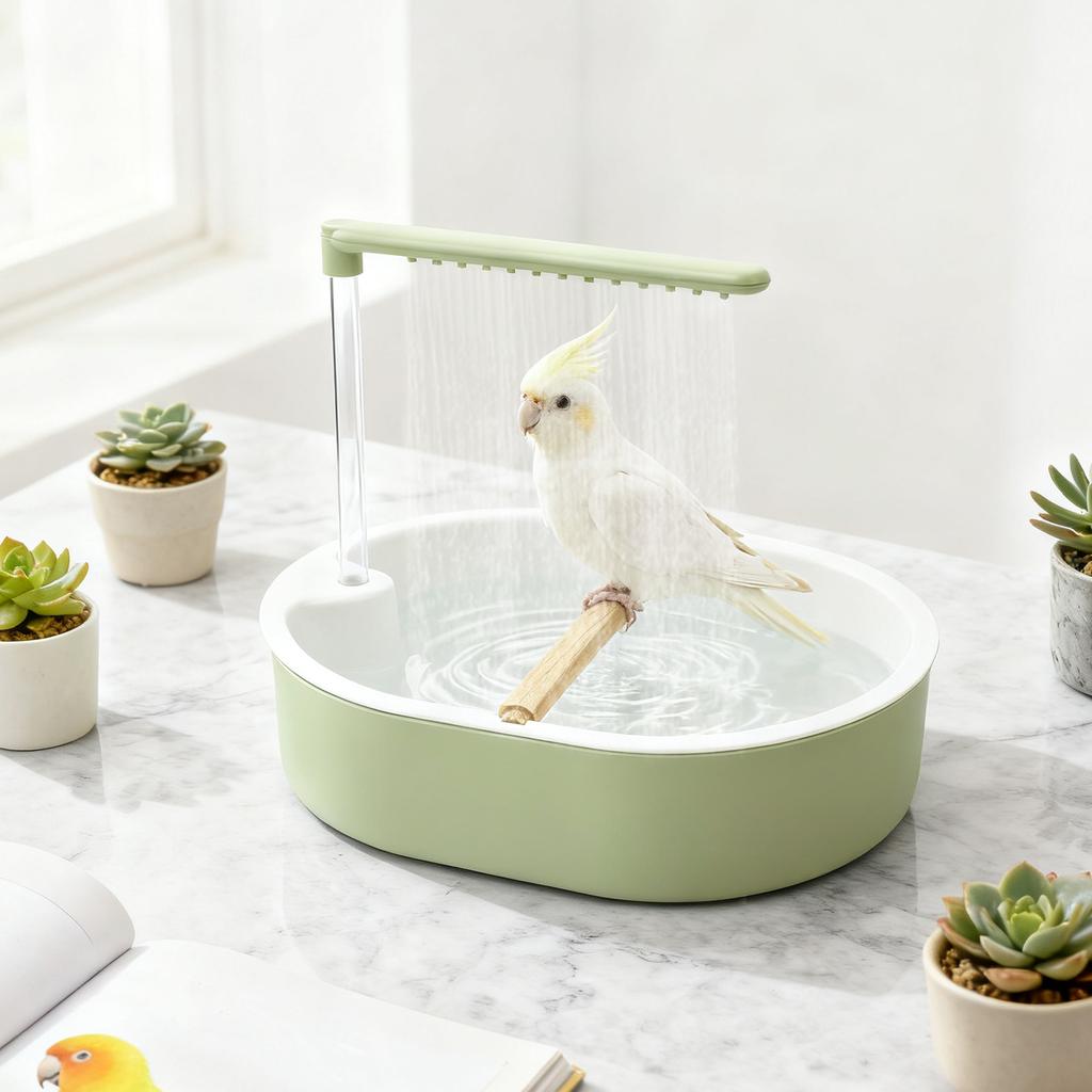 Automatic Parrot Bird Bath Tub Shower Fountain USB Electric Circulating Faucet Pet Large Bird Bathtub Cleaning Supplies