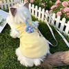 Cat dog clothes spring and summer pet British short blue cat anti-hair loss breathable sun protection tractable teddy bear vest
