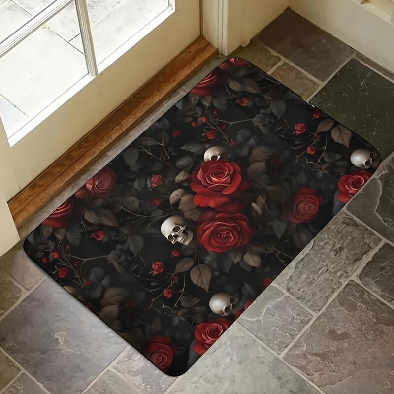 1PC Halloween Pattern Kitchen Rug Non-Slip Door Mat Pop design Bathroom Rug Bath Mat Carpet for Home Sink Laundry Decor