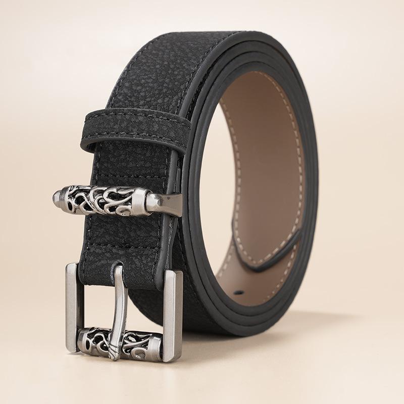 Новый Женский Ремень Премиум Стиль Ретро Пряжка-Штырек Джинсовый Ремень Модный Универсальный Кожаный Ремень Женский Ремень 105cm