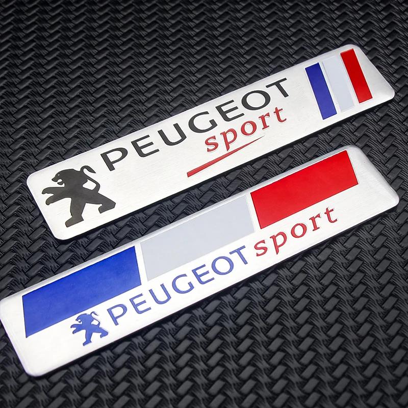 3D Aluminum Alloy Peugeot Car Emblem Badge Decal Sticker for Peugeot 206 207 307 3008 2008 308 408 508 301 208 107