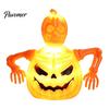 Battery Operated Lamps Halloween Pumpkin Night Light, LED Spooky Skeleton Desk Lamp, Electric Decorative Lights Candle Light for Holiday Party