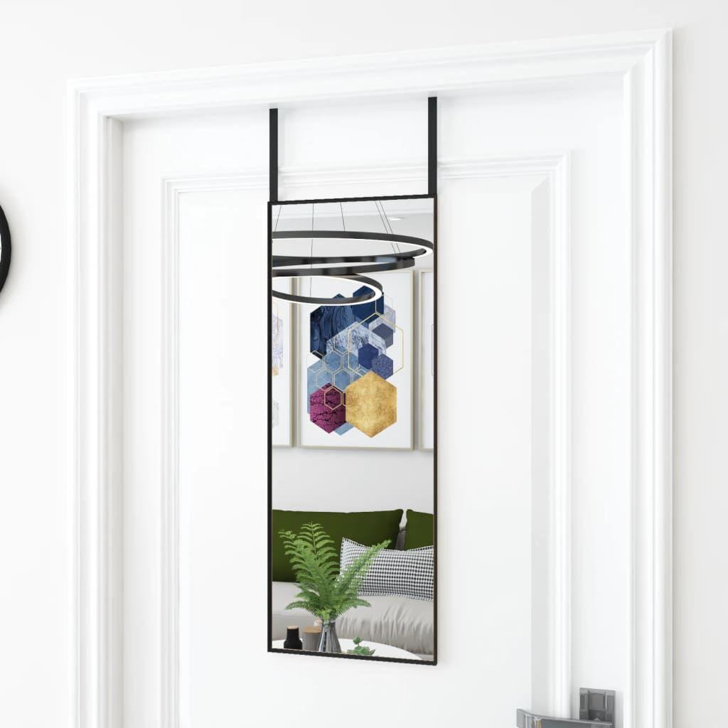 VidaXL Miroir de porte Noir 30x80 cm Verre et aluminium 327404