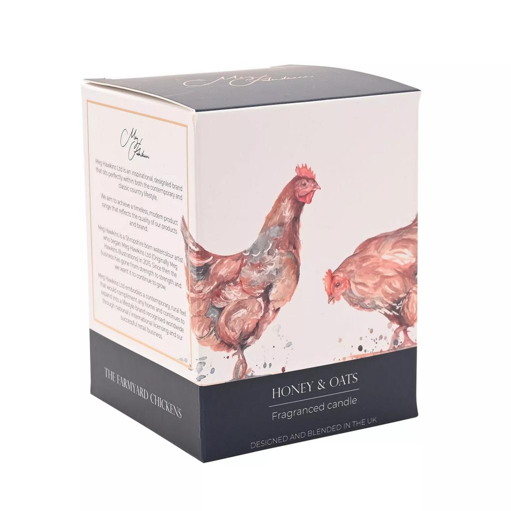 Meg Hawkins 250g Candle Chickens - Honey & Oats