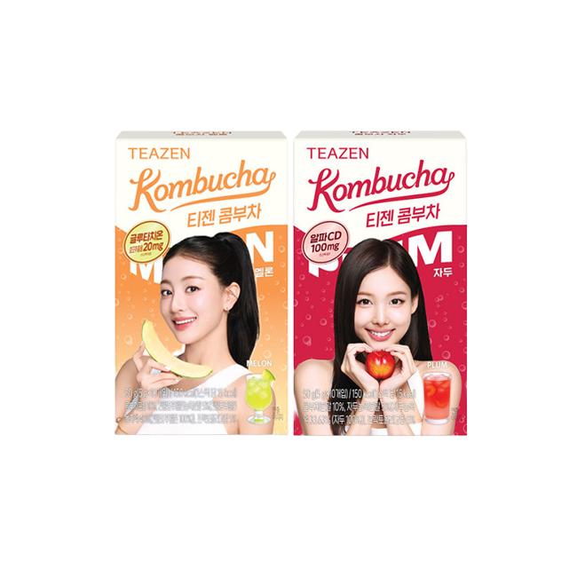 Teazen Kombucha Melon Glutathione 30 Sticks, Plum Alpha-CD 30 Sticks (12 Options)