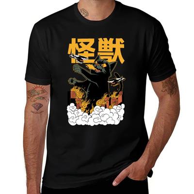 Terror Of Catzilla Tshirt Antiperspiration Workout Top Tshirt