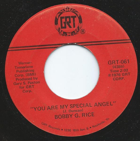

7inch Record BOBBY G. RICE - You Are My Special Angel GRT061 GRT 1976 US Folk Used
