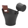 Jectse 5L Aluminum Sauna Bucket with Steam Generator Ladle Set for Spas and Sauna Showers. Lightweight, Stable Base, Extended Wooden Handle, Ideal for