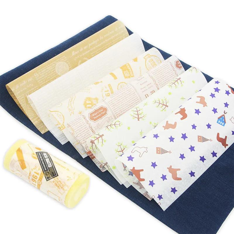 25Pcs/Lot Wax Paper Grease-Proof Food Wrappers Wrapping Paper for Bread Sandwich Burger Fries - Oilpaper / Baking Tools