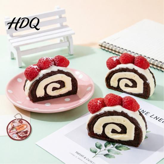 Kids Stress Relief Toy Simulated Strawberry Cake Squeeze Dessert Shape Sensory Pinch Fidget Adult Focus Work Study Hand Relaxation