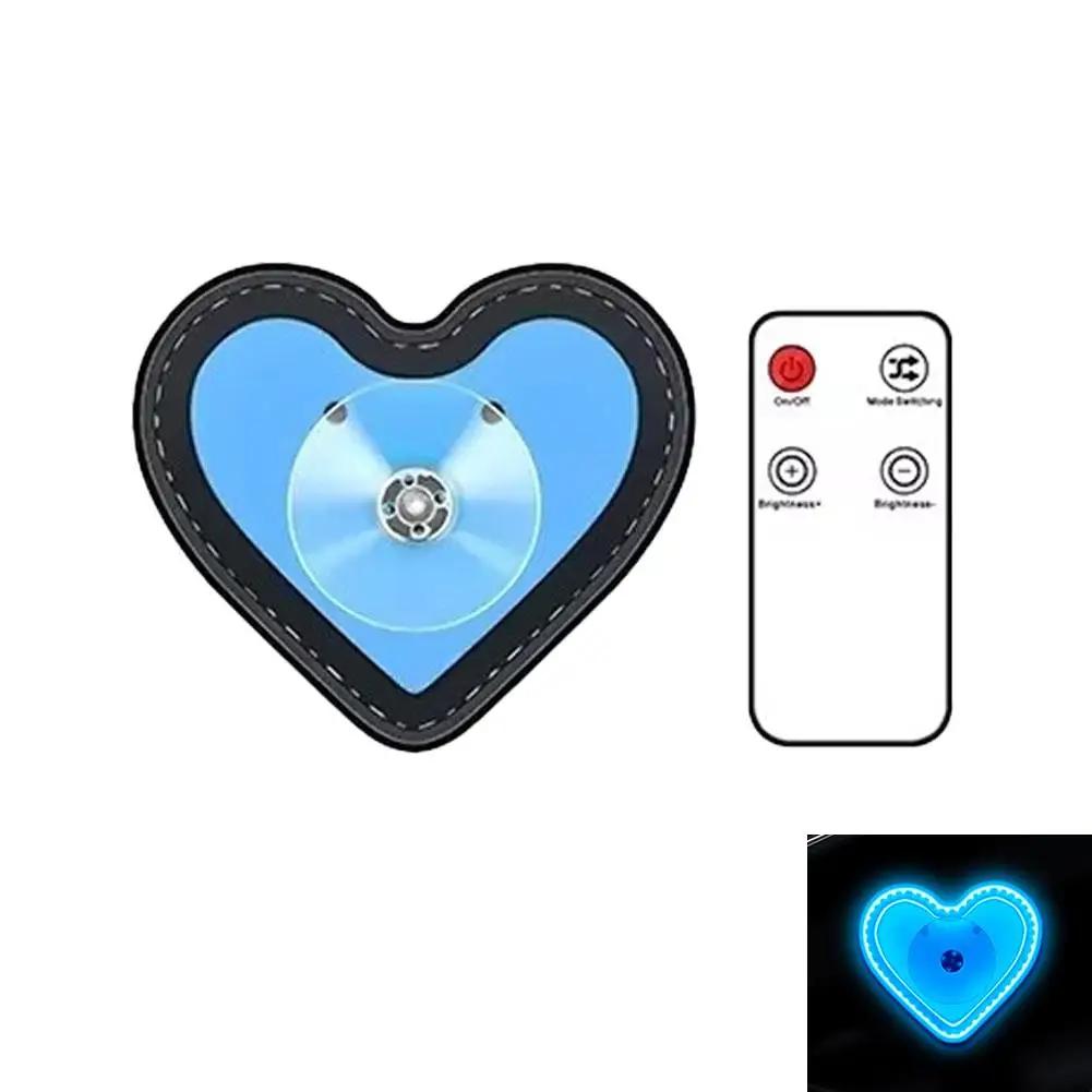 

Heart Shaped Atmosphere Light Wireless Car Solar Wireless Charging Triangular Car Romantic Model Window LED Accessory Decor F5F3