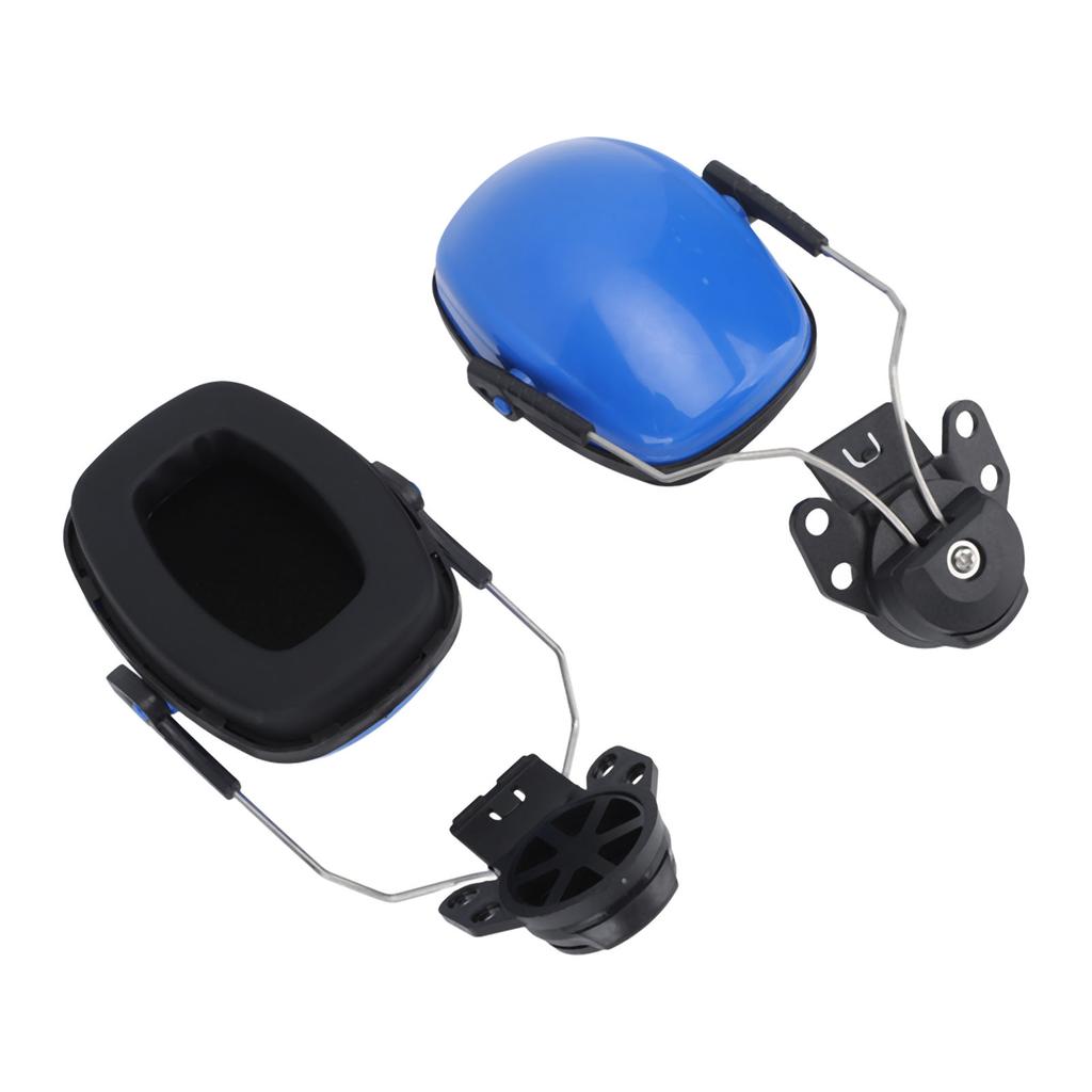 Helmet Ear Muff Noise Reduction Earmuff Hearing Protection Sound Blocking Earmuff for Working Woodworking Blue