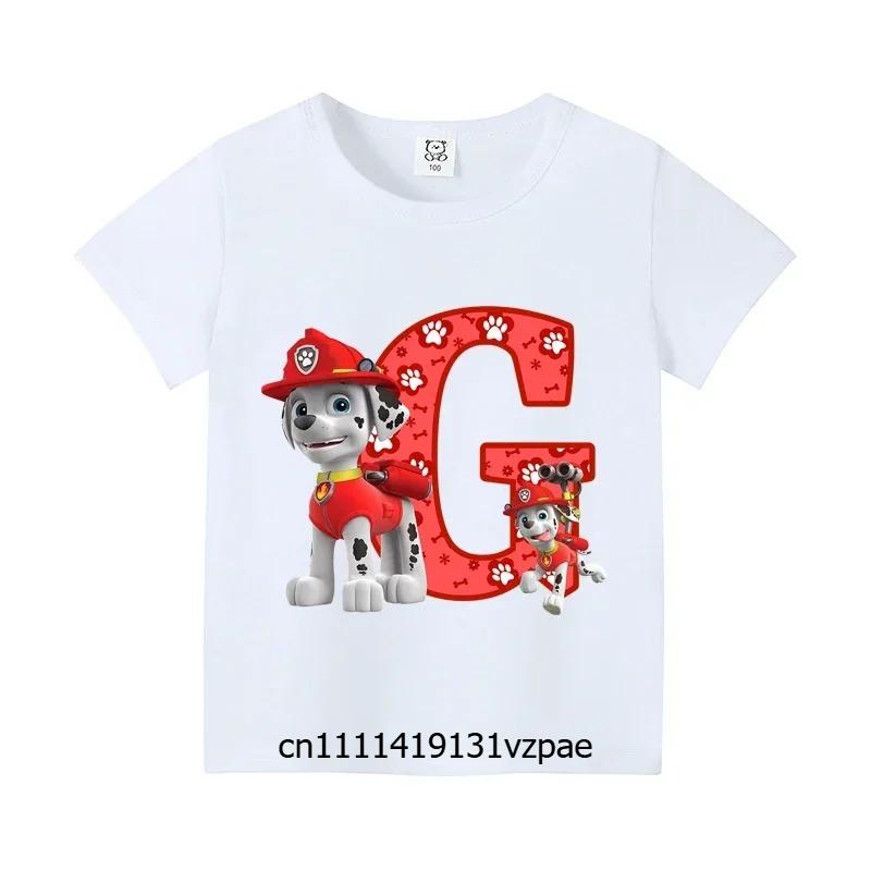 PAW Patrols Children Short Sleeve T-shirt Summer Kids Cartoon Printed Clothing Boy Casual Cotton Tee Girl Anime Cute Tops Gifts
