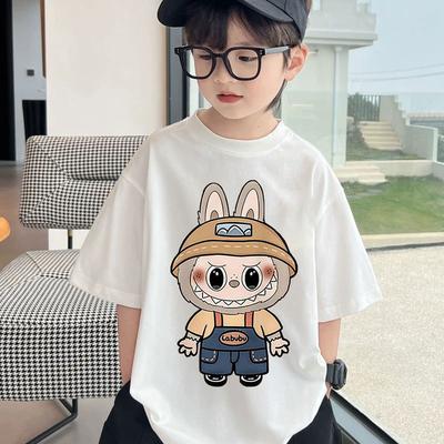 LABUBU Clothing New Style Big Boy Girl Unisex T-shirt Short Sleeved