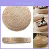 Luxurious 40cm Round Pouf Tatami Seat Cushion Made From Natural Straw Material