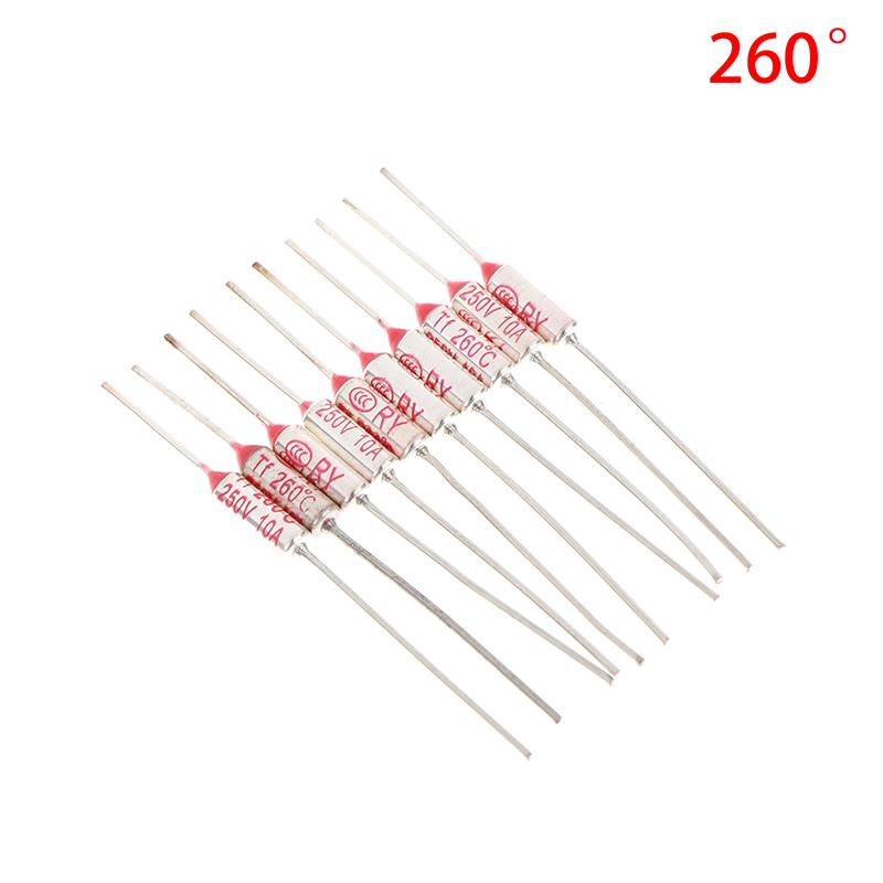 10 Stück Reiskocher Überhitzungssicherung Tf Thermosicherung Ry 10A 15A 250V Temperatur 72C 85C 95 110C 130C 135C 142C 145C 280C 285C 300C