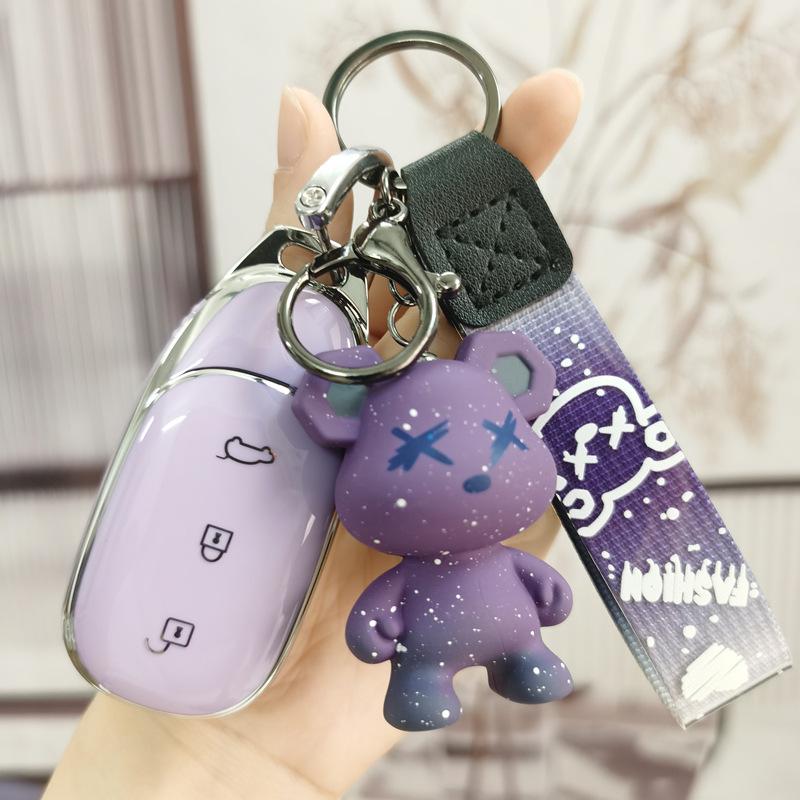 

Идеальный чехол-брелок для одного автомобиля: Декоративная оболочка премиум-класса для пульта дистанционного управления, полная защита, стильный аксессуар для женщин.