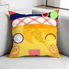 EElliot Anime PPizza Pillow Case Antidustmite Pillowcase Invisible Zipper Silky Short Plush Sofa Cushion Cover