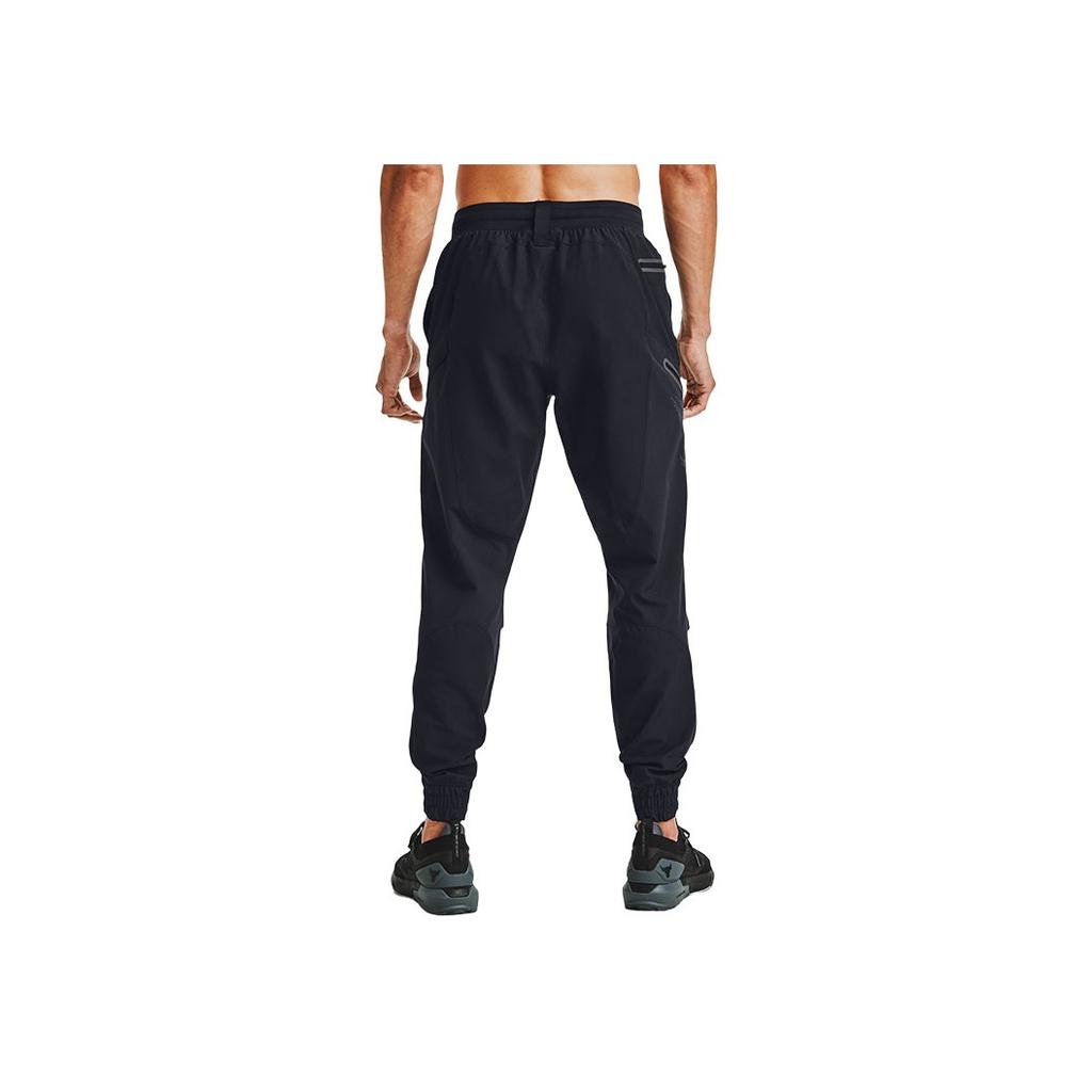 Under Armour Woven Joggers Solid Color Casual Pants Men Bottoms Black 1357202-001
